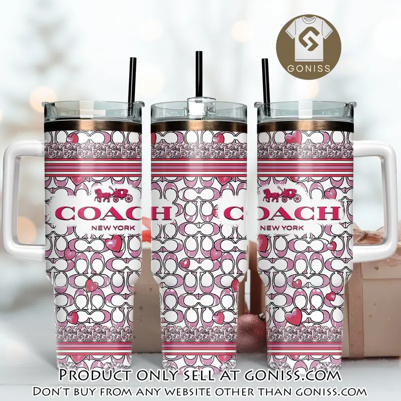 Pink coach logo stanley tumbler logo 40oz stanley tumbler ktb1065 gn1037654